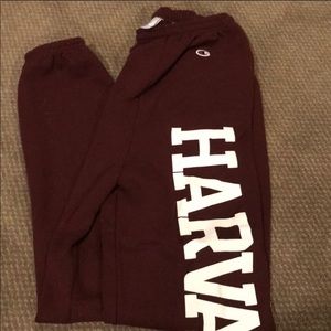 Harvard champion sweats